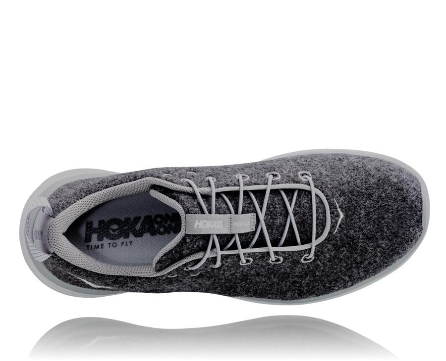 Tenis Hoka One One Feminino Cinzentas Escuro - Hupana Flow Wool - 872-YUDVIQ